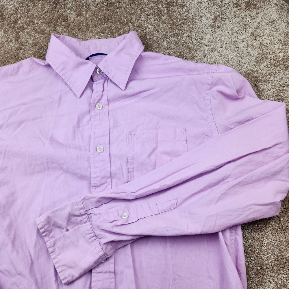 American Eagle Outfitters Mens Vintage Fit Purple Button Down Shirt Medium M